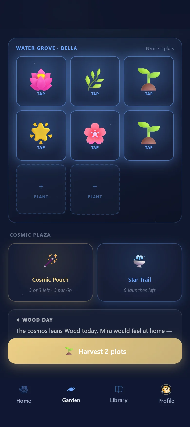 Astro Garden — Bella’s Water grove in bloom